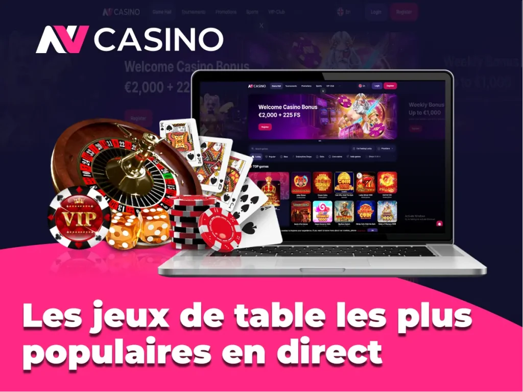 Les jeux de table les plus populaires en direct